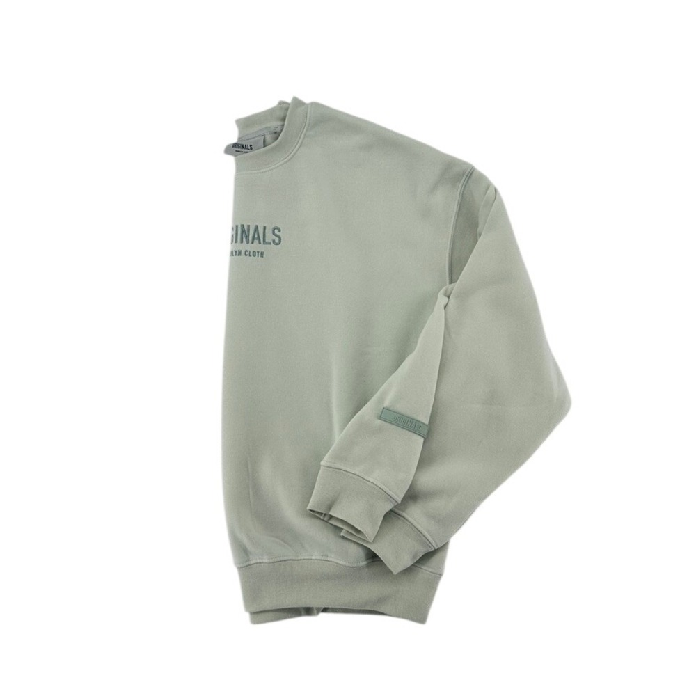 Originals Brooklyn Cloth Logo Crewneck Sweatshirt Sage Green NWT M - Picture 5 of 13